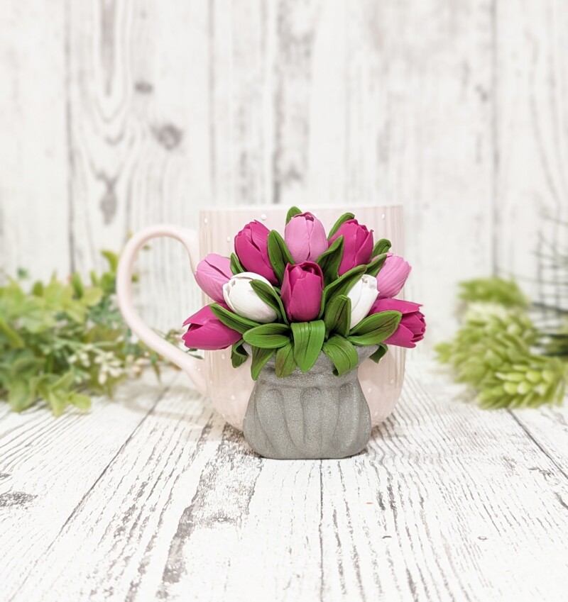 Cană ceramică personalizată - model flori - imagine 11