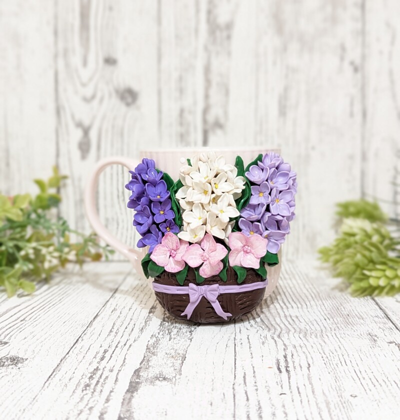 Cană ceramică personalizată - model flori - imagine 8